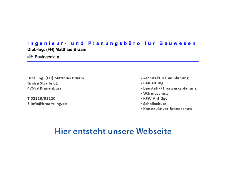 Ingenieur- und Planungsbüro für Bauwesen Braam Kranenburg